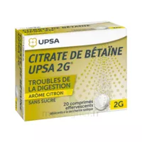 Citrate De Betaïne Upsa 2 G Comprimés Effervescents Sans Sucre Citron 2t/10 à Libourne